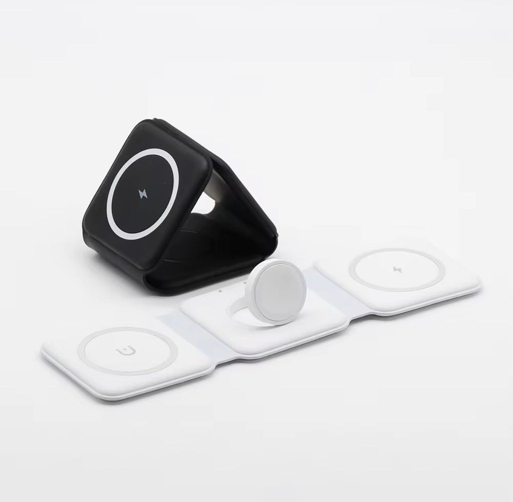 3-in-1 Faltbares Magnetisches Wireless Ladegerät 15W Schnellladen